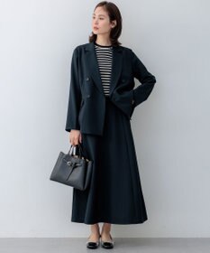 組曲 【WEB限定】クリアストレッチビジューレーン6分袖 ニット