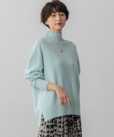23区 【見上愛さんコラボカラー/Oggi掲載】カシミヤブレンド ハイネック ニット ライトグリーン系