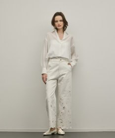 GRACE CONTINENTAL カットワークフレアパンツ