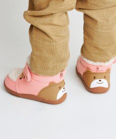 MIKI HOUSE HOT BISCUITS 【14-16cm】 かかと顔ドン あったかボア付き セカンドシューズ