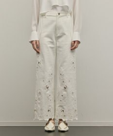 GRACE CONTINENTAL カットワークフレアパンツ