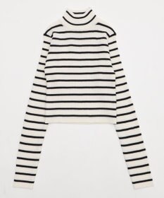 WEGO 【2025年秋冬新作】リブハイネックショートニット