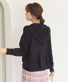 Feroux 【洗える】バックフリル ダンボールパーカー