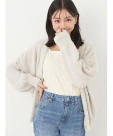 earth music&ecology ミニシャギーＶネックカーディガン