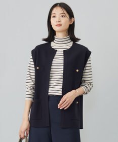 J.PRESS LADIES L 【洗える】VIS/PE ROME ニット ジレベスト