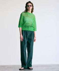 BEIGE， 【洗える】GAZANIA / コットンチノ2タックワイドパンツ