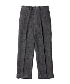 J.PRESS MEN 【J.PRESS ORIGINALS】WOOL/LINEN TWEED PIPED STEM SLACKS