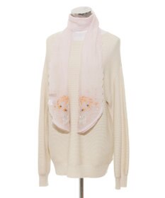 MOONBAT ルナルーチェ ロカ CHANDNI シルクコットン ビーズ刺繍ストール