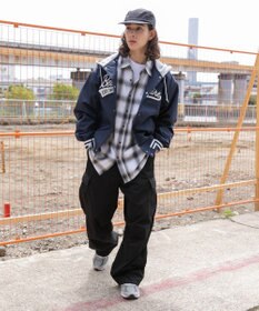 WEGO 【ユニセックス着用ITEM】フードワッペンスタジャン