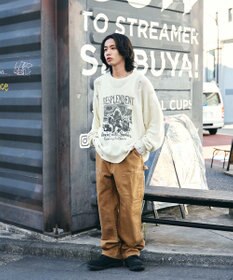 WEGO グラフィックダメージニットプルオーバー