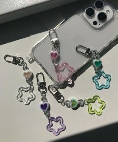 WEGO クリアフラワーミニキーホルダー