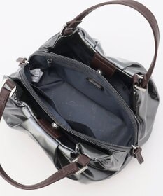 LA BAGAGERIE ソフトエナメル2WAYハンドバッグ Sサイズ