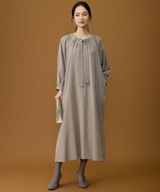 自由区 L 【SHIHOさん着用】TWドレープツイル3WAYボウタイ ワンピース