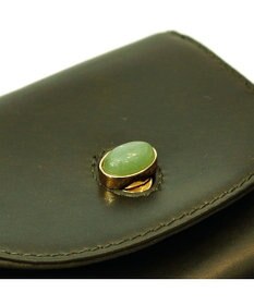 UNBILLION ペルケ perche ジェムストーンヒネリかぶせ三つ折りミニ財布