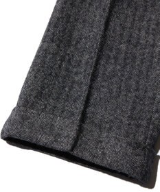 J.PRESS MEN 【J.PRESS ORIGINALS】WOOL/LINEN TWEED PIPED STEM SLACKS