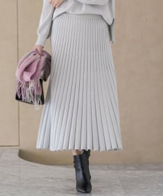 ANY SIS L CICA加工 ニット フレア スカート