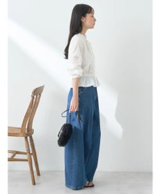 earth music&ecology ピンタックフリルブラウス