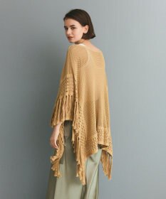 GRACE CONTINENTAL ニットフリンジケープ