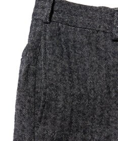 J.PRESS MEN 【J.PRESS ORIGINALS】WOOL/LINEN TWEED PIPED STEM SLACKS