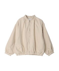 Green Parks スウェード調ギャザーブルゾン