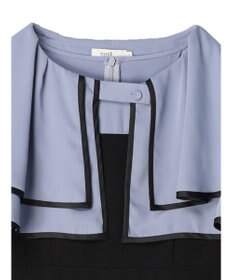 earth music&ecology パイピング衿付きドッキングワンピース