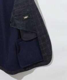 JOSEPH ABBOUD 【イタリア素材/軽量/ストレッチ】サマーツィードジャージーチェック プリント ジャケット