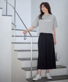 ANY 【汗ジミ防止加工】シルケットスムース半袖ロゴTシャツ