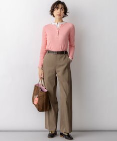 23区 リネンレーヨンストレッチ ワイドパンツ