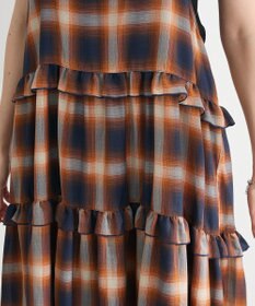 Green Parks ・Ｐｅｔｉｔ　Ｆｌｅｕｒ　オンブレーチェックキャミワンヒ