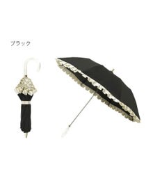 MOONBAT 【一級遮光/晴雨兼用】LANVIN en Bleu (ランバン オン ブルー)  折りたたみ日傘 シャイニーフリル 遮光 遮熱 UV