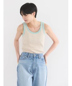 AMERICAN HOLIC 針抜きテレコボーダータンクトップ