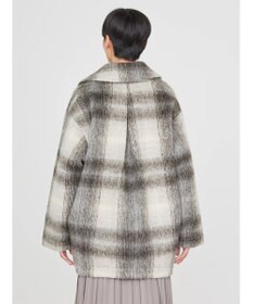 AMERICAN HOLIC チェックコクーンミディコート