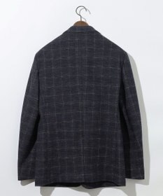 JOSEPH ABBOUD 【イタリア素材/軽量/ストレッチ】サマーツィードジャージーチェック プリント ジャケット