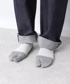 WHITE MAILS 【UNISEX】PAPER COLOR BLOCK TABI ANKLE ソックス