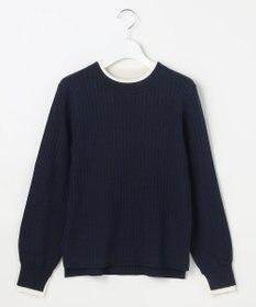 ANY SIS S 【WEB・一部店舗限定】ダブルカラー ニット