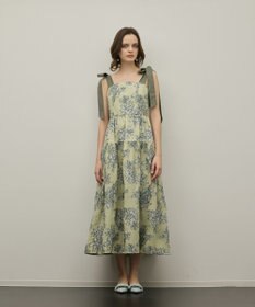 GRACE CONTINENTAL シアージャガードティアードワンピース