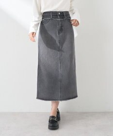 earth music&ecology ウエストフリンジデニムスカート