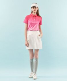 23区GOLF 【WOMEN】【UVケア/吸水速乾】グラデーションロゴ 半袖ポロシャツ
