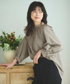 ANY 【速乾/UVカット/抗菌防臭/手洗い】エニィファンクションボリューム袖ブラウス