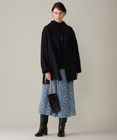 自由区 L 【洗える】フラワーペタルプリント スカート