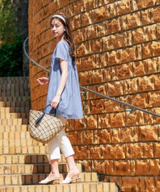 Tiaclasse 【洗える】カットレースチュニックブラウス