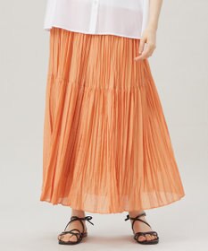 287 PGG 新品タグ付き バックプリーツ スカート オレンジ サイズ00 287 PGG 新品タグ付き バックプリーツ スカート オレンジ サイズ00