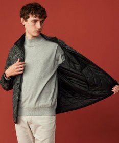 JOSEPH ABBOUD 【キング・洗える/リバーシブル/まるでニット】ツィーディーフリース ジャケット