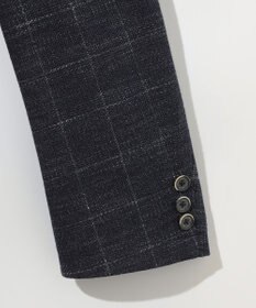 JOSEPH ABBOUD 【イタリア素材/軽量/ストレッチ】サマーツィードジャージーチェック プリント ジャケット