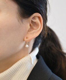 Pisceans 2wayドロップパールフープイヤリング