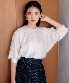 組曲 S 【WEB限定】シアーカルゼ ドルマンスリーブ ブラウス