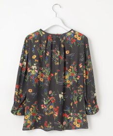 自由区 【洗える】フラワーガーデンプリント ブラウス