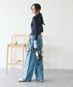CRAFT STANDARD BOUTIQUE 洗える/とてもち配色モックネックリブニットプルオーバー/24AW