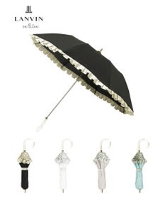 MOONBAT 【一級遮光/晴雨兼用】LANVIN en Bleu (ランバン オン ブルー)  折りたたみ日傘 シャイニーフリル 遮光 遮熱 UV
