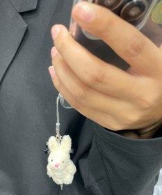 WEGO ミニうさぎビーズストラップキーホルダー